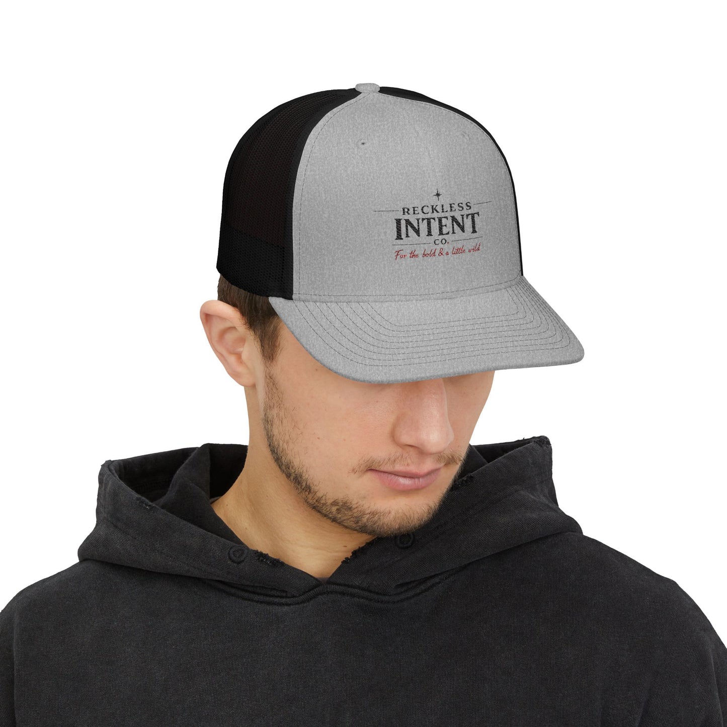 Reckless Intent Trucker Cap – Adjustable Snapback Mesh Hat