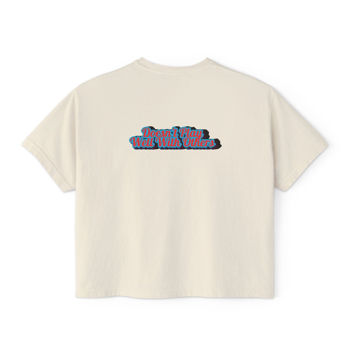 Women's Boxy Tee — Retro 'Dreams Play Well With Tears' Graphic