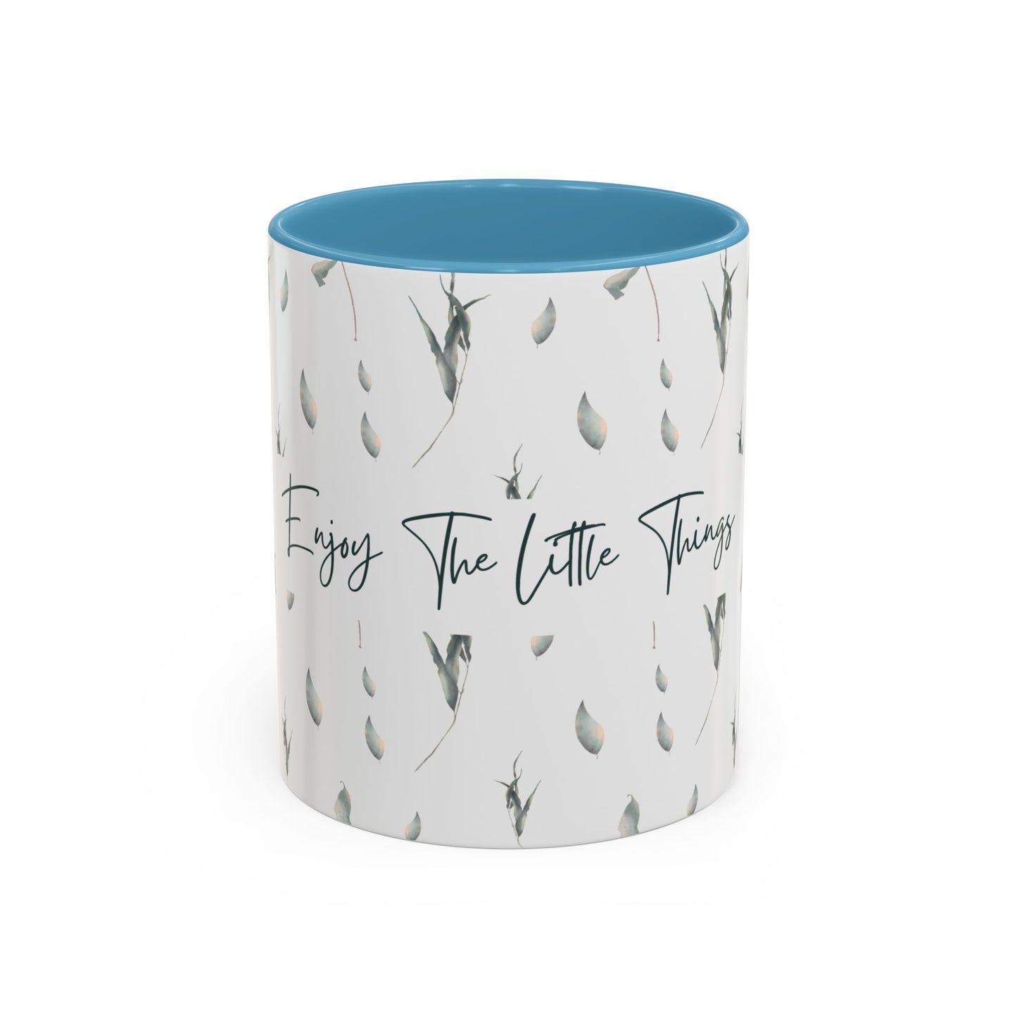 Enjoy The Little Things Accent Coffee Mug — Minimal Floral 11/15oz