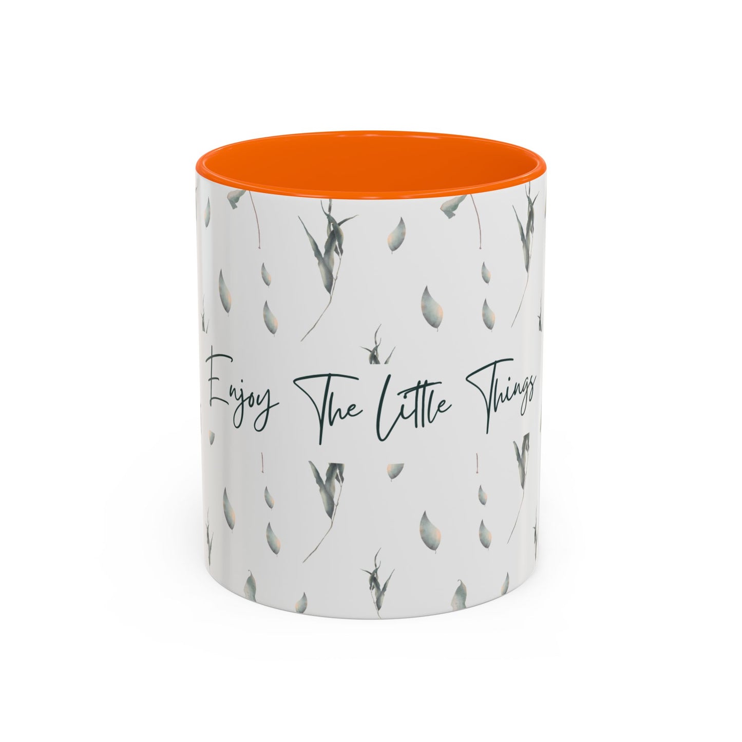 Enjoy The Little Things Accent Coffee Mug — Minimal Floral 11/15oz