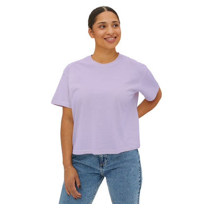 Women's Boxy Tee — Retro 'Dreams Play Well With Tears' Graphic