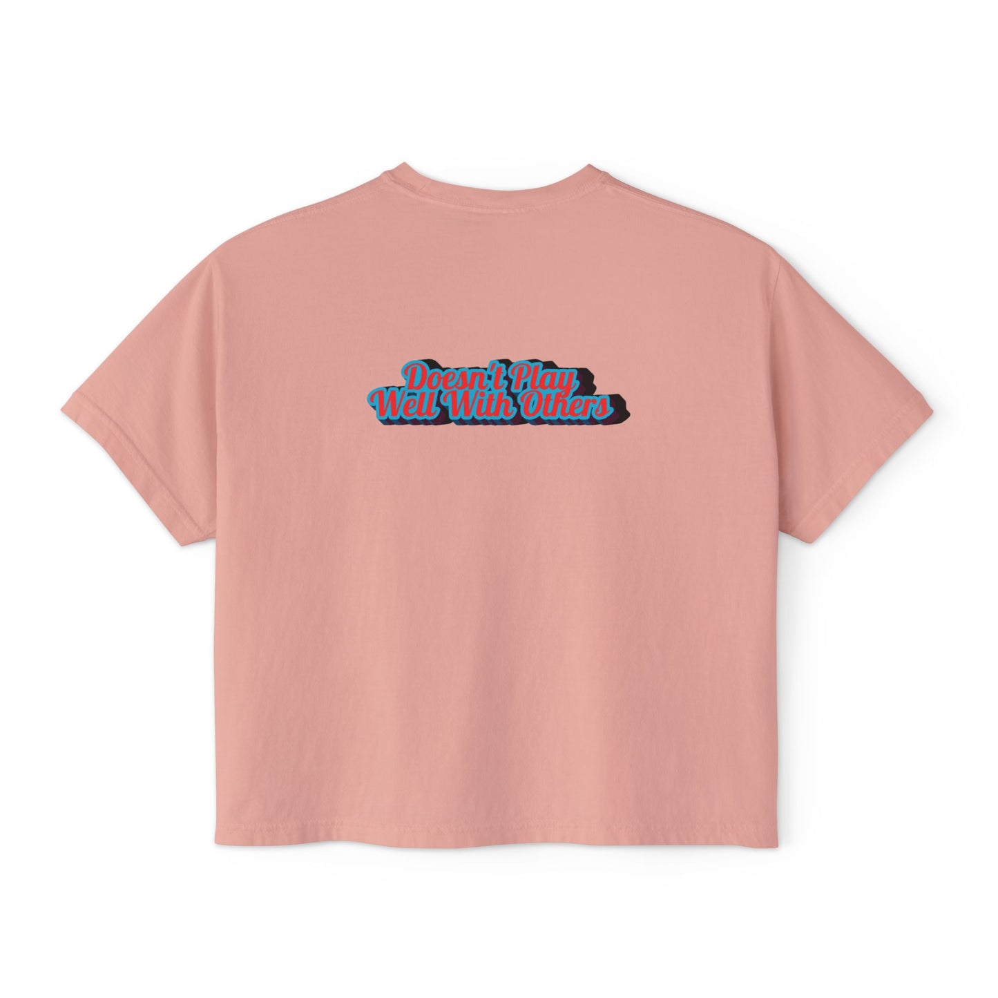 Women's Boxy Tee — Retro 'Dreams Play Well With Tears' Graphic