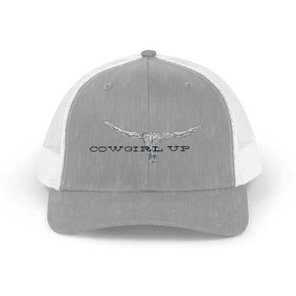 Longhorn Skull Snapback Trucker Cap – Rustic Western Cowboy Hat