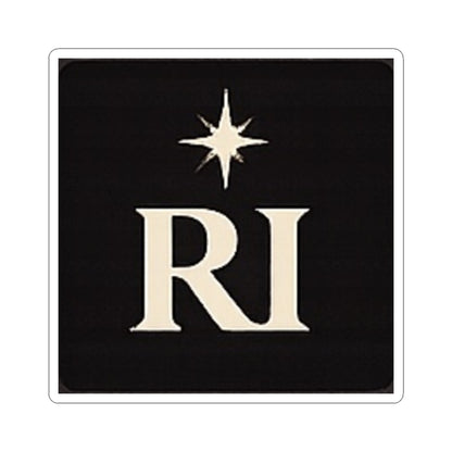 RI Monogram Sticker — Vintage Star Logo Kiss-Cut Sticker for Laptops & Journals