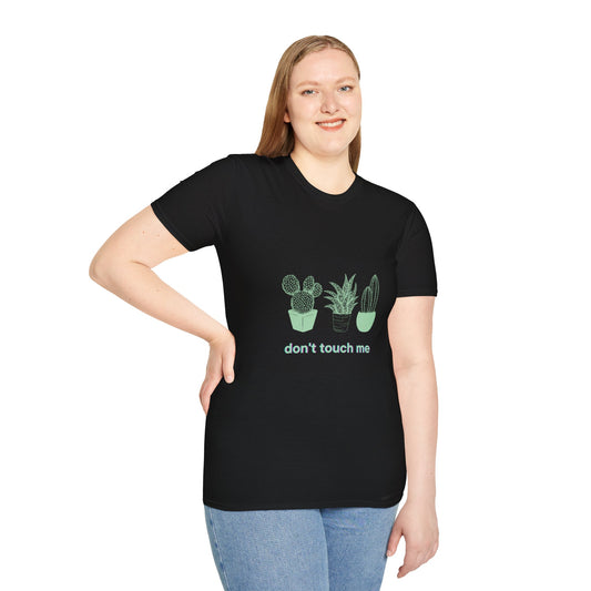 Plant Lover T‑Shirt — "don't touch me" Cactus & Succulent Graphic Tee