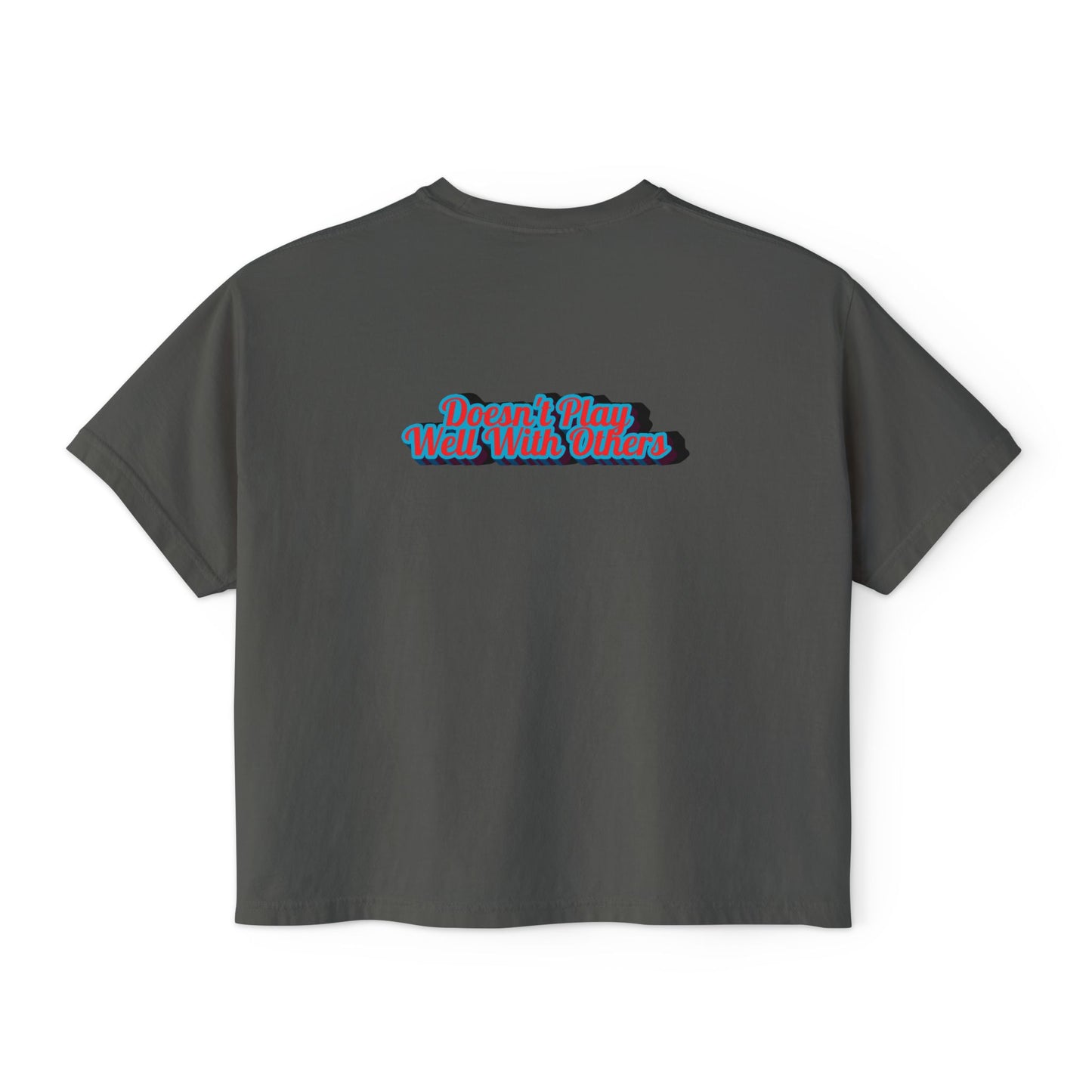 Women's Boxy Tee — Retro 'Dreams Play Well With Tears' Graphic