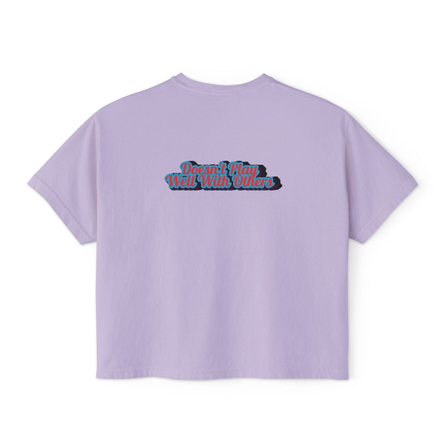 Women's Boxy Tee — Retro 'Dreams Play Well With Tears' Graphic