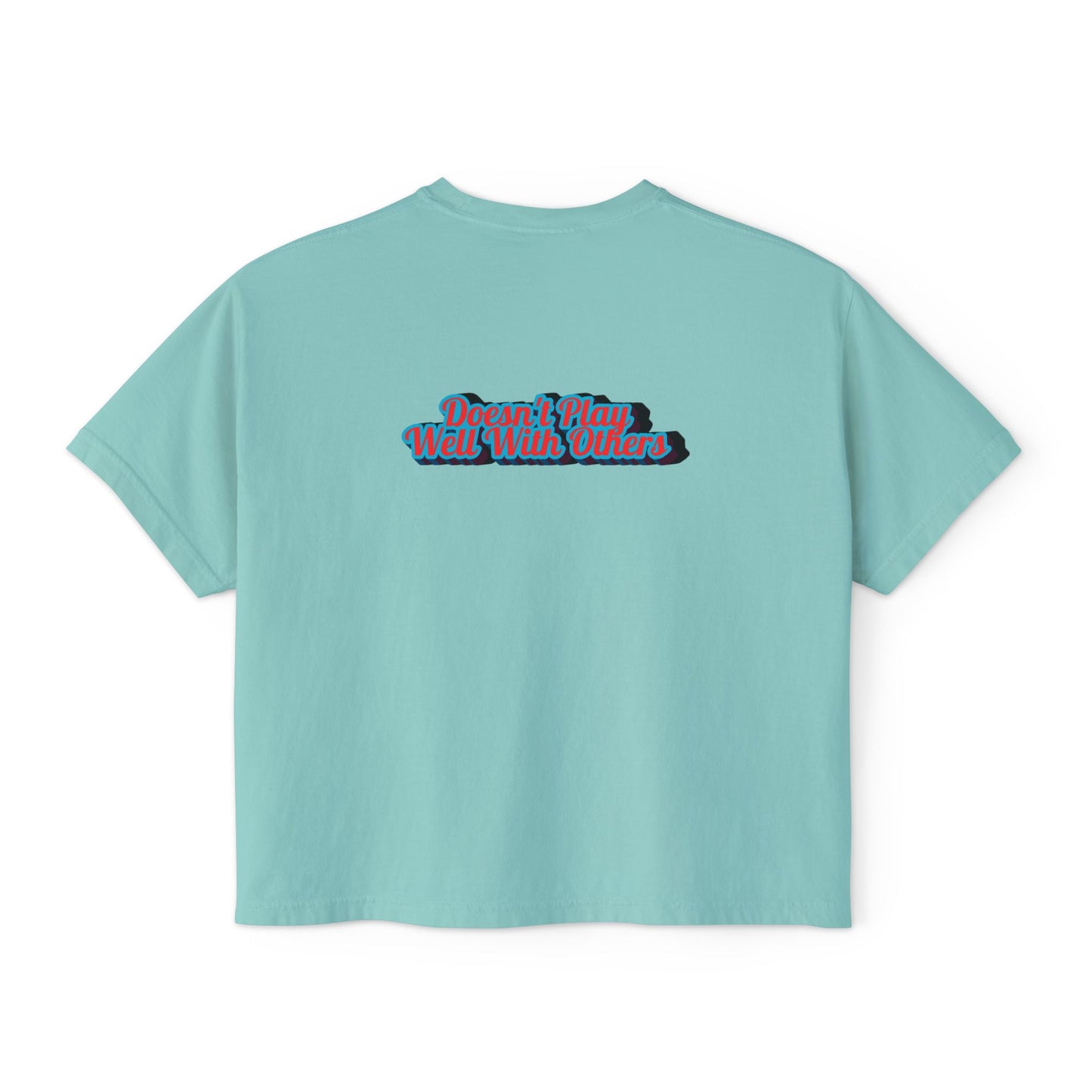 Women's Boxy Tee — Retro 'Dreams Play Well With Tears' Graphic
