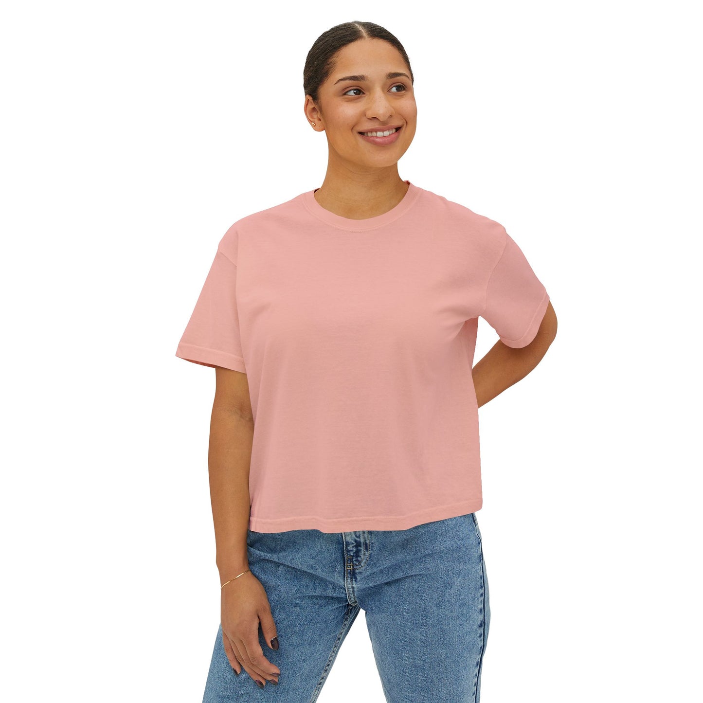 Women's Boxy Tee — Retro 'Dreams Play Well With Tears' Graphic