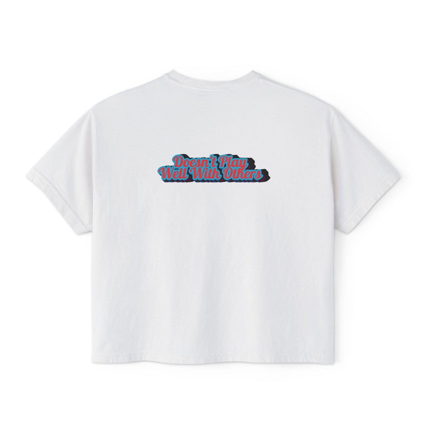 Women's Boxy Tee — Retro 'Dreams Play Well With Tears' Graphic