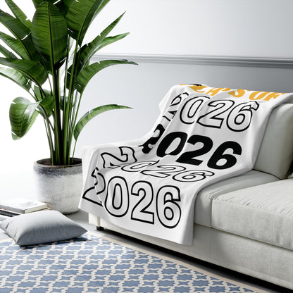 Class of 2026 Sherpa Blanket – Graduation Gift Cozy Fleece Throw