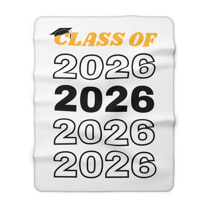 Class of 2026 Sherpa Blanket – Graduation Gift Cozy Fleece Throw