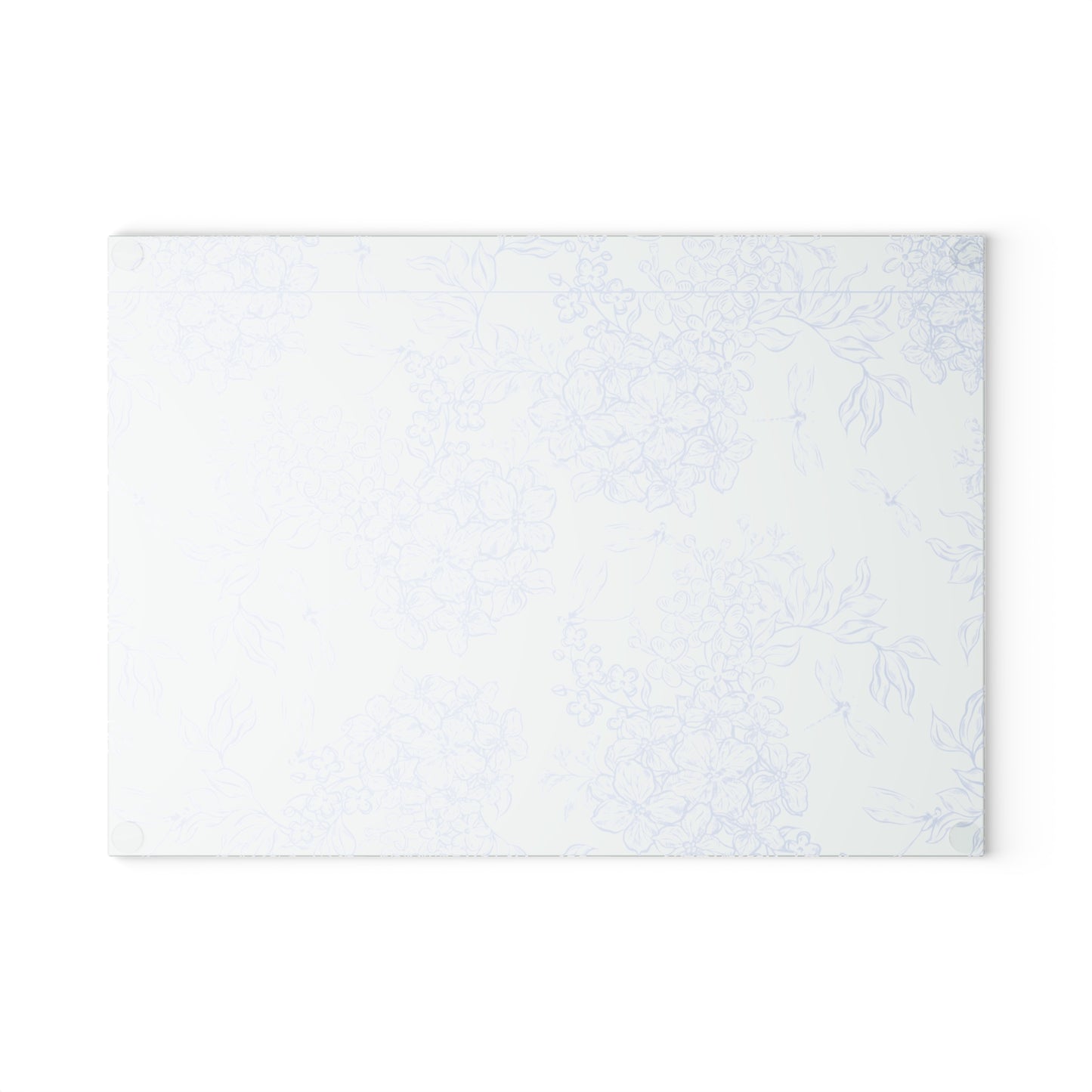 Glass Cutting Board – Pastel Hydrangea Floral Pattern, Decorative Nonporous Chopping Board