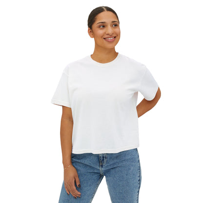 Women's Boxy Tee — Retro 'Dreams Play Well With Tears' Graphic