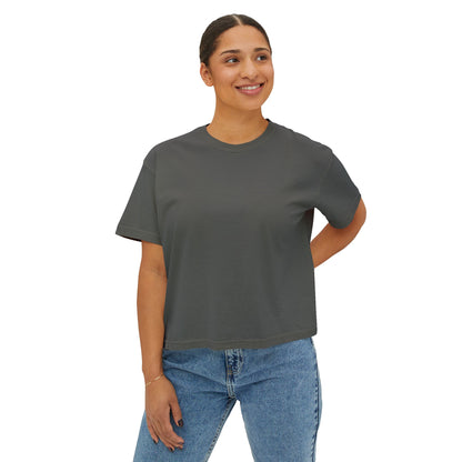 Women's Boxy Tee — Retro 'Dreams Play Well With Tears' Graphic