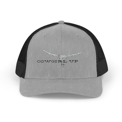 Longhorn Skull Snapback Trucker Cap – Rustic Western Cowboy Hat