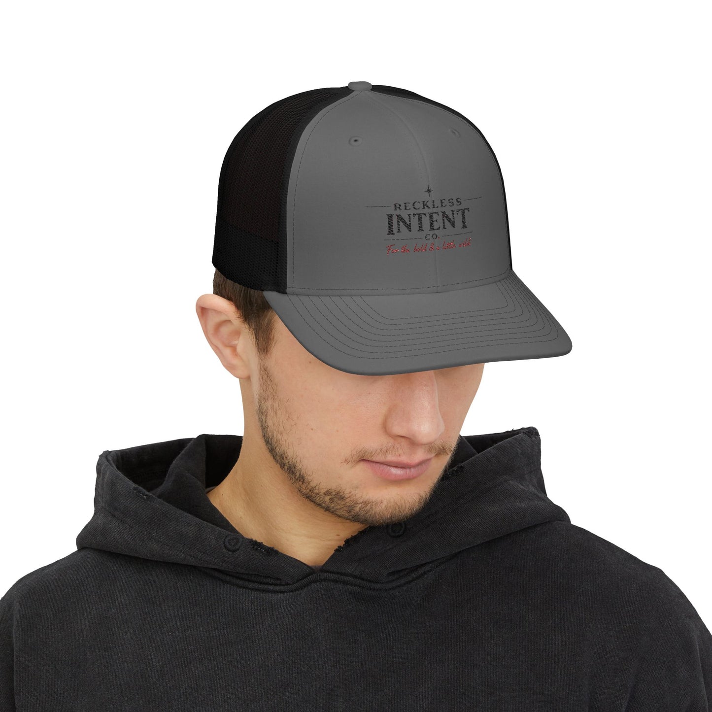 Reckless Intent Trucker Cap – Adjustable Snapback Mesh Hat